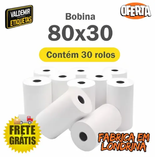 Bobinas de Cupom Fiscal direto da fabrica entrega grátis