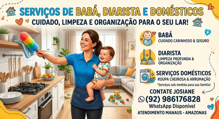 Babá, Diarista e Serviços domésticos 