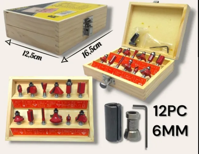 Kit fresas 12pecas 6mm Promoção só hoje 99,00 Novo