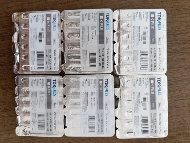 Limas endo Tipo K, tipo C ( C PILOT) e MECANIZADAS TDK WFILE ((wave one Gold ) V FILE A (