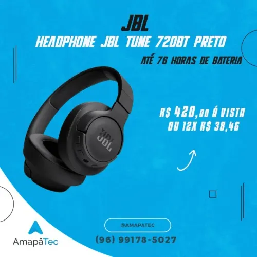 Headphone JBL Tune 720BT Bluetooth Bateria de até 76 Horas