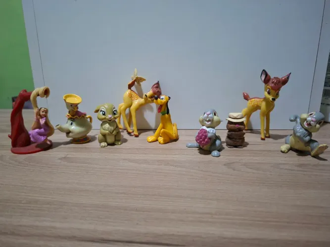 Lote bonecos miniatura disney bambi, Rapunzel Zhu Zhu