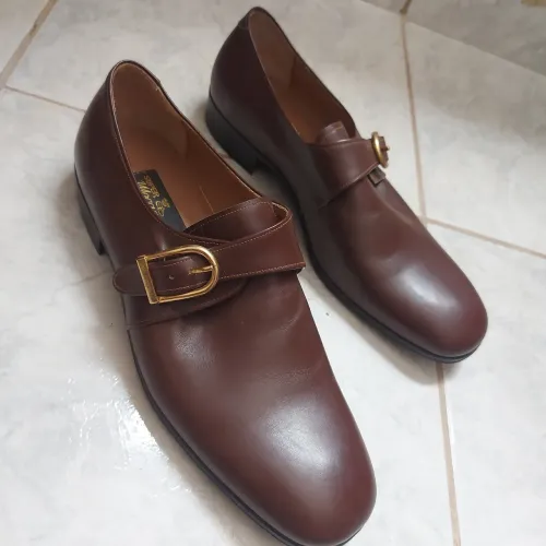 Sapato Masculino Casual Social em Couro Marrom Escuro - Super Moccassim (Vintage/Retrô)