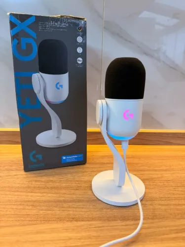 Microfone Logitech G Yeti GX Branco - 988-000575