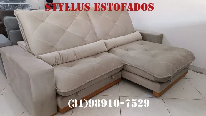Sofá retrátil com molas ensacadas