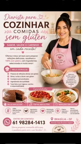 Você que tem intolerância ao glúten, leite, ovos e açúcar. Faço receitas maravilhosas