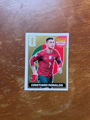 Figurinha Extra Sticker Cristiano Ronaldo Ouro - Copa do Mundo 2026 Panini (Impecável)