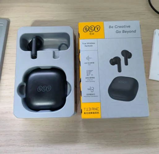 Fone Bluetooth QCY T13 ANC - Cancelamento de Ruído Ativo, 4 Mics, Bateria de 30h - Lacrado