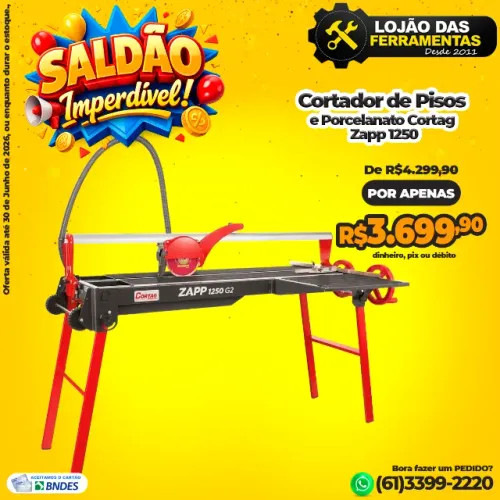 Cortador de Pisos e Porcelanato Cortag Zapp 1250