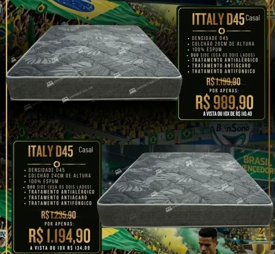 Colchão casal  D45 Bonsono pronta entrega 138x188