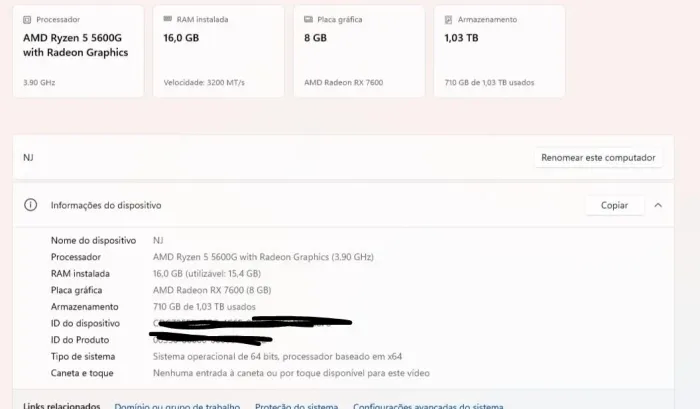 Pc gamer top de linha