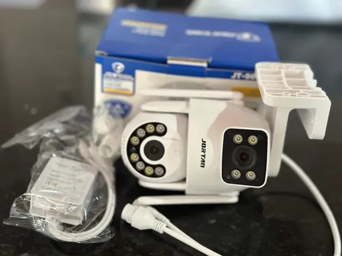 CÂMERA DUPLA WIFI 360° FULL HD 1080P + CARTÃO 32GB