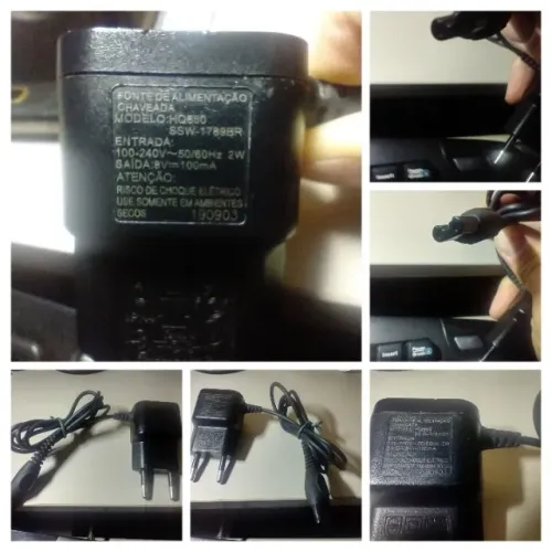 Carregador de barbeador de 8 V de substituição para Philips Oneblade HQ850 (ORIGINAL)