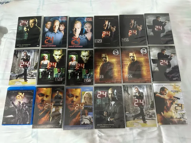 Box série 24 horas completa 1ª à 8ª em dvds + 9ª temporada completa 24 horas em Bluray 