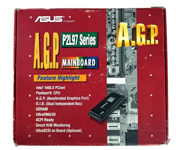 MOTHER BOARD PLACA MÃE NA CAIXA ASUS P2L97 PENTIUN 2 MB 33