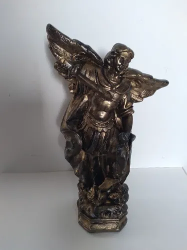 Arte Sacra: São Miguel Arcanjo - Arte: Ouro Envelhecido