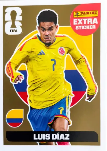 Figurinha Extra Legend Ouro / Gold Luis Diaz Copa 2026