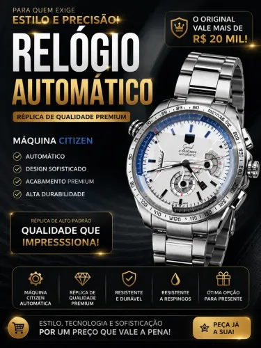 Relógio Estilo TAG Heuer