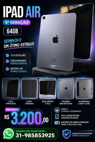Ipad air 5 geração - roxo - 64GB