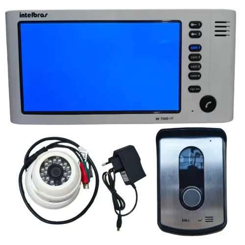 Kit Intelbras Iv 7000 Hf + Iv 7010 Hf + Câmera Vmd 1120 Irg3