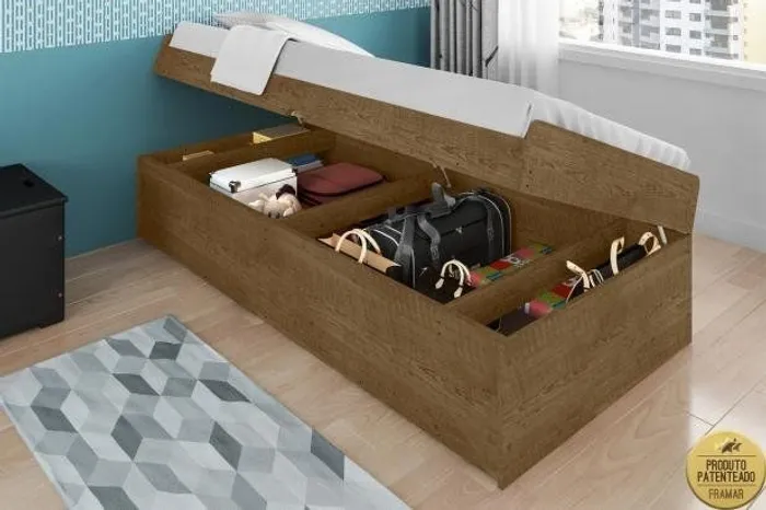 Quarto cama bau solteiro