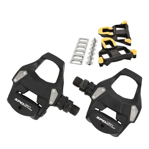 Pedal de encaixe Clip Bicicleta Speed Shimano RS500 Preto Com Taquinhos Sh-11 9094