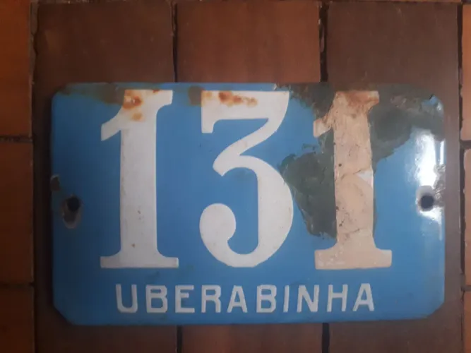 Placa de Carro Original Antiga e Rara da Época em que Uberlândia se chamava Uberabinha