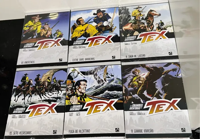 Tex As grandes aventuras de Tex 6 volumes sendo 4 deles ainda lacrados, todos novos.