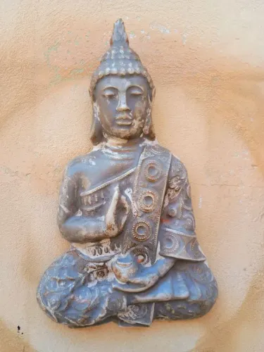 Quadro de Buda em gesso, 30cm