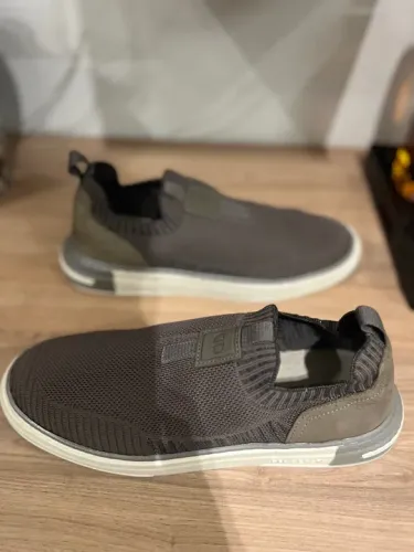 Tênis Democrata Denim Jake Smoke Elástico - Marrom - 41