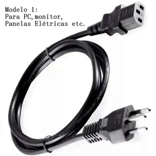 cabo de força para computador notebook tv monitor