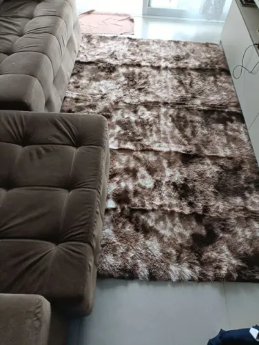 R$159.99 tapte marrom mesclado 2,40x2 tapte felpudo peludo novo