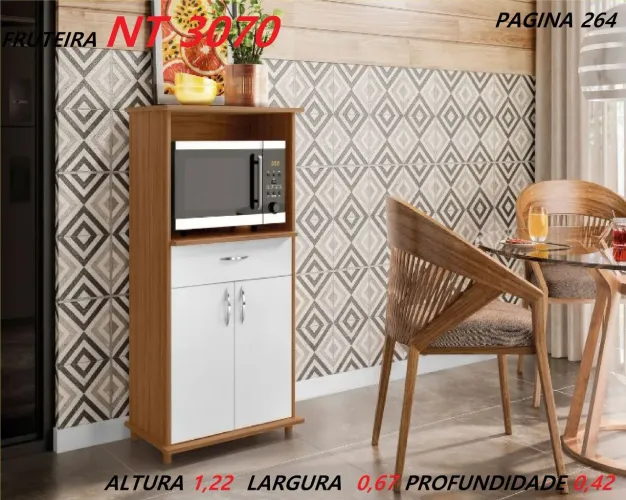 Armário para Microondas com Design Moderno