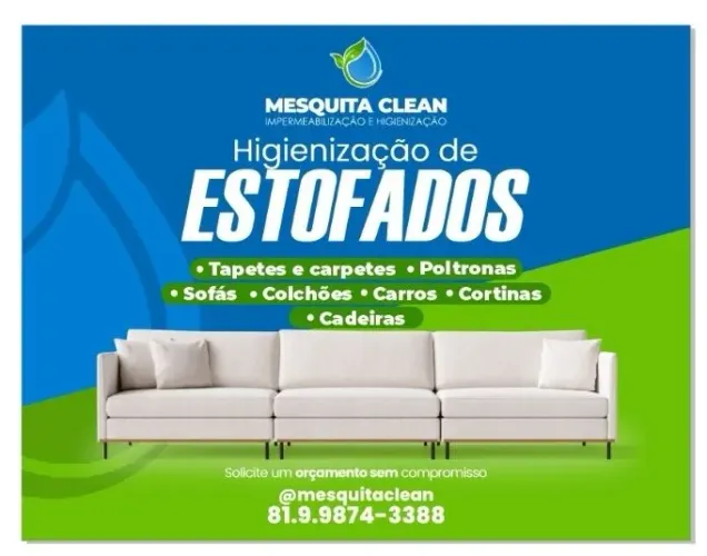 Higienizacao e impermeabilização de estofados 