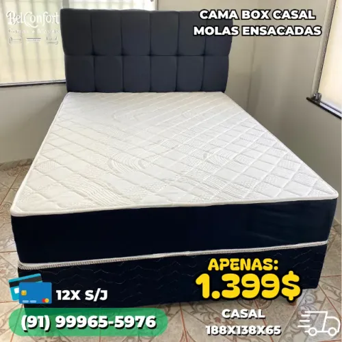Cama Box Casal Molas Ensacadas entrega gratis