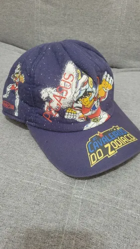 Lote de bonés Raros do Bob's Cavaleiros do Zodíaco, anos 90, vintage