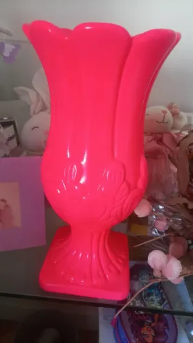 Vaso decorativo rosa neon