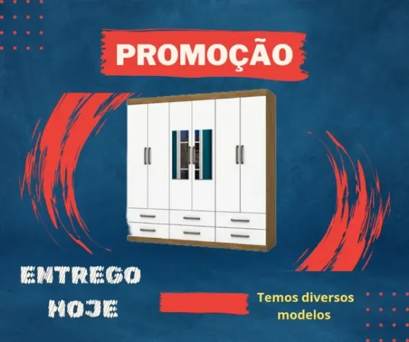Guarda Roupa 4 Porta Bonito| Entrega Rápida | Pague ao Entregador | Acerte e Receba hoje