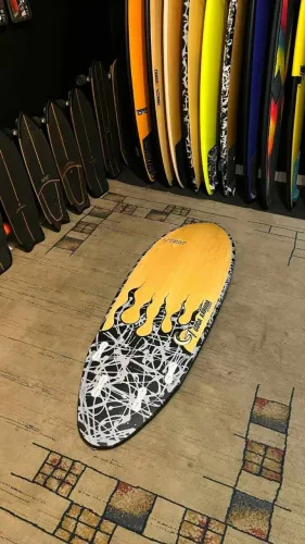 Prancha Surf Powerlight Guga Arruda Round Fish Semi Nova