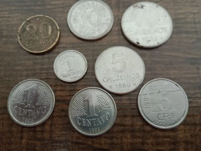Lote de moedas antigas do Brasil 