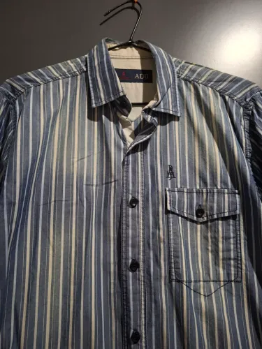 Camisa listrada azul masculina ADIL