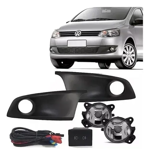 Kit Farol Milha Fox 2010 2011 A 2014 Botão Modelo Original