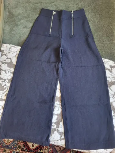 calça pantacourt cintura alta semnuso zara, p