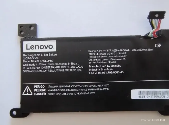 Bateria Lenovo Ideapad S145-15IWL L16L2PB2 L16M2PB2
