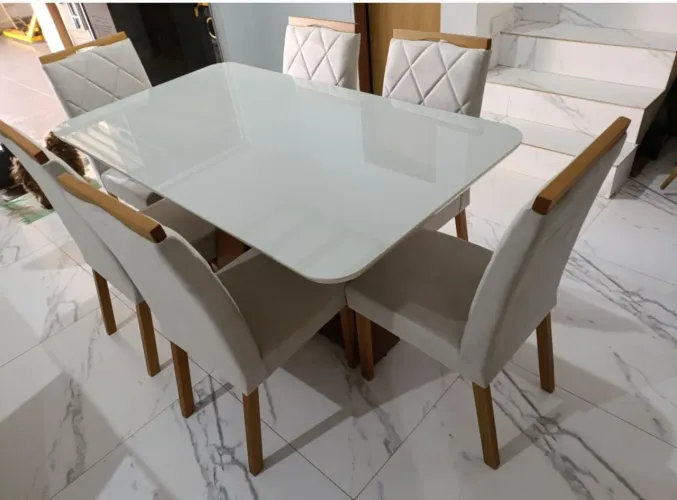 Mesa de jantar Sintra 6 cadeiras 160x90