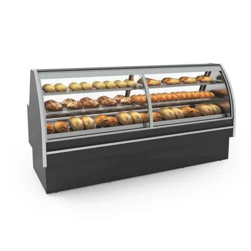 Expositor padaria Premium seco vidro curvo 2,50 Refrimate - Marcos