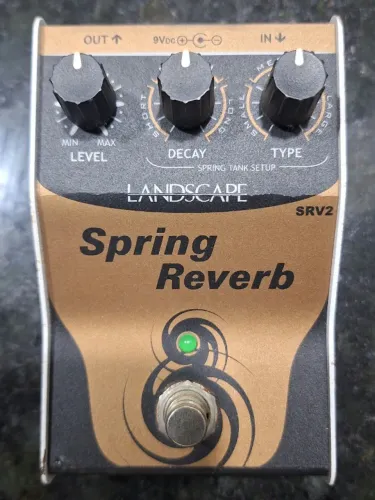 Pedal Reverb e fonte 9v quatro saídas | Landscape SRV2 Spring Reverb