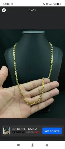 Corrente Cadeado em Moeda Antiga