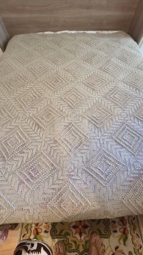 Colcha de crochê artesanal  para cama