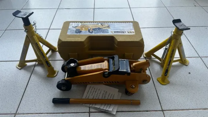 Kit Macaco Jacaré Hidráulico + 2 Cavaletes 2ton Conjunto 